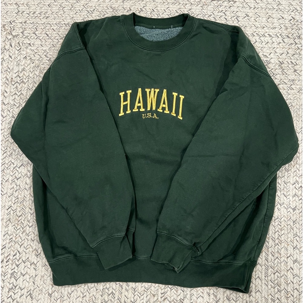 brandy melville hawaii sweatshirt in dark green